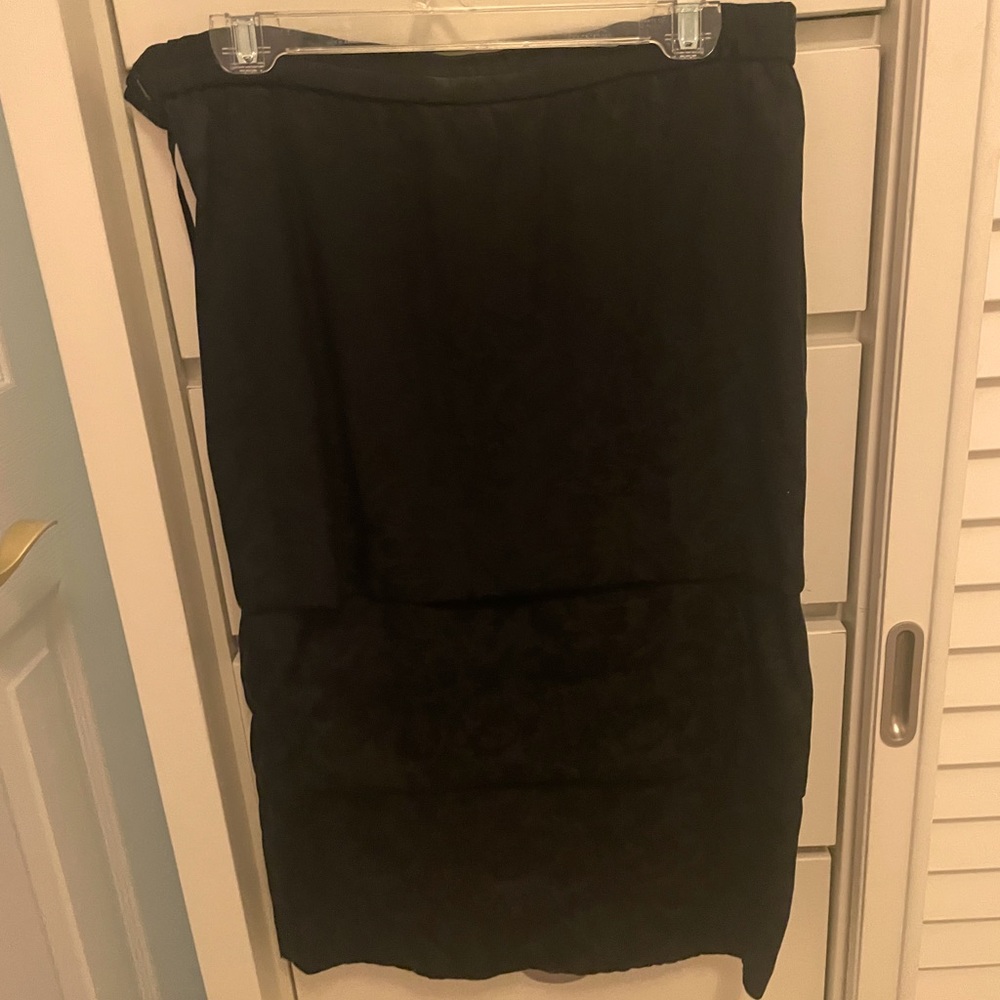 Silk black skirt